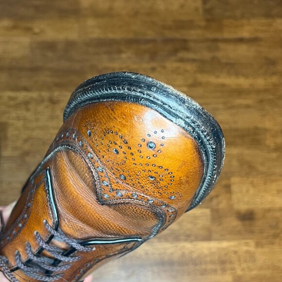 Vintage G.H. Bass & Co. Monograms Brown Leather Wingtip Lace Up Shoes Size 8M main image 5